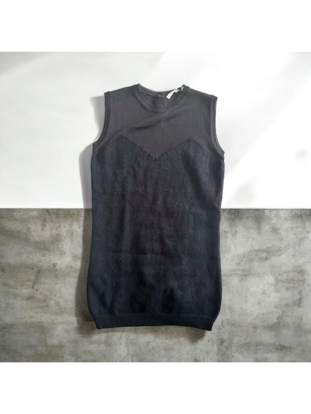 CARVEN Black Sweetheart Lined Tank Top Size XS